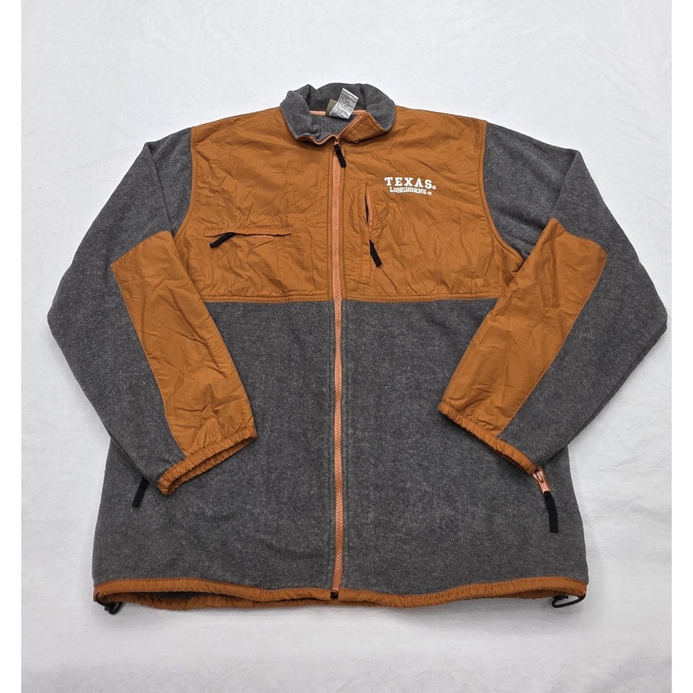 Heisman By‎ RBK Vintage Texas Longhorns Fleece Zip-up Jacket Size Large